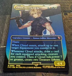 CLOUD, EX-SOLDIER Borderless Foil - Final Fantasy MTG Magic: the Gathering - Image 2