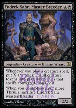 Endrek Sahr Master Breeder 1x FOIL TSP MTG Time Spiral Rare MINT black - Image 1