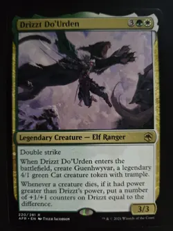 Drizzt Do'Urden NM Adventures in the Forgotten Realms MTG FREE SHIPPING - Image 1