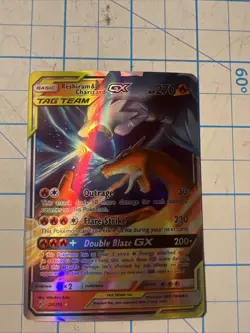 Reshiram & Charizard GX Custom Fun Fan Art Card Pokemon Card 20/204 - Image 1