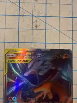 Reshiram & Charizard GX Custom Fun Fan Art Card Pokemon Card 20/204 - Image 2