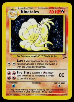 Pokemon Card - Ninetales Base Set 2 13/130 Holo Rare - Image 1