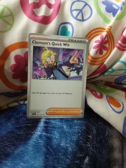 Pokemon Card Clemonts Quick Wit From The Surging Sparks Set Card Number 167191 - Image 1