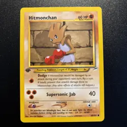 Pokemon Card Hitmonchan Neo Destiny 1st Edition 69/105 Near Mint - Image 1