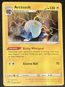 Pokemon TCG Card Arctozolt 066/189 Holo Rare 2020 Sword Shield Holo Bleed NM - Image 1