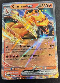 Charizard ex 006/165 SV: MEW EN-151 Double Rare Pokemon Card NM - Image 1