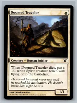 Magic The Gathering Innistrad 4x Doomed Traveler #11/264 MTG TCG CCG Playset - Image 1