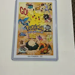 Vintage 1999 Pokemon Pikachu Charizard Gengar Mewtwo Promo Poster Card 4x6 Rare - Image 3