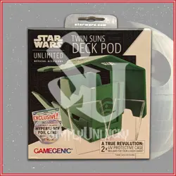 STAR WARS UNLIMITED: TWIN SUNS DECK POD GREEN Gamegenic + 2 UV Case + Foil Card - Image 1