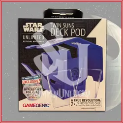 STAR WARS UNLIMITED: TWIN SUNS DECK POD BLUE Gamegenic + 2 UV Case + Foil Card - Image 1