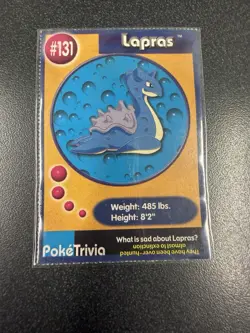 Lapras 1999 Original 151 Pokemon Burger King PokeTrivia Trading Card #131 - Image 1