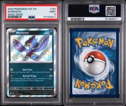 Pokemon TCG Murkrow Shiny Rare Paldean Fates Holo Card 181/091 - Image 3