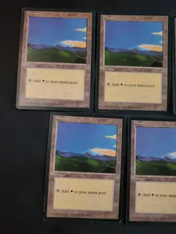 7x Basic Land #345 SAME ART Plains Ice Age Mixed Condition Magic The Gathering - Image 2
