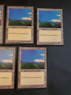 7x Basic Land #345 SAME ART Plains Ice Age Mixed Condition Magic The Gathering - Image 4