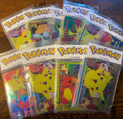 ONE RANDOM SEALED PACK 1998 Vintage Vending x15 Stickers Prism Pokemon NM READ - Image 1