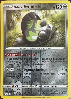 Galarian Stunfisk Reverse Holo - 132/202 - Sword & Shield Base Pokemon 2020 - Image 1