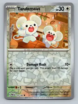 Pokemon Tandemaus SV04: Paradox Rift 153/182 Near Mint NM Reverse Holo - Image 1