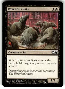 Ravenous Rats Core Set 2013 (M13) Regular MTG - Image 1