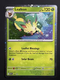 SWIRL Leafeon - Cosmos Holo 🌀 NM - SV: Scarlet & Violet Promo Pokemon #170 - Image 4