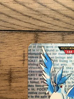 1996 Bandai Carddass Pokemon Articuno #144 Red Prism Holo Pocket Monsters - Image 4