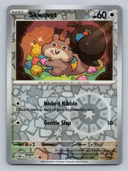 Pokemon Skwovet SV03: Obsidian Flames 178/197 Near Mint NM Reverse Holo - Image 1