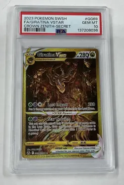 Pokemon 2023 Giratina VSTAR GG69/GG70 Full Art Secret Rare Crown Zenith PSA 10 - Image 1