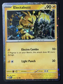 Electabuzz 125/165 Cosmos Holo - SWIRL - Pokemon 151 NM Pokemon TCG - Image 1