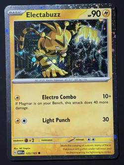 Electabuzz 125/165 Cosmos Holo - SWIRL - Pokemon 151 NM Pokemon TCG - Image 2