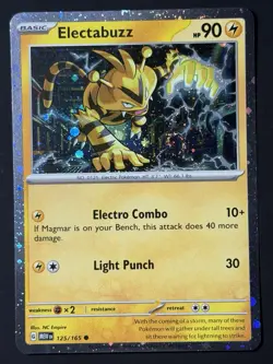 Electabuzz 125/165 Cosmos Holo - SWIRL - Pokemon 151 NM Pokemon TCG - Image 3
