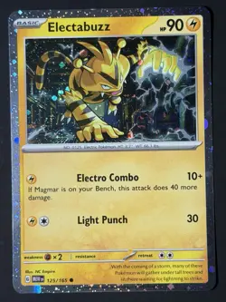 Electabuzz 125/165 Cosmos Holo - SWIRL - Pokemon 151 NM Pokemon TCG - Image 4