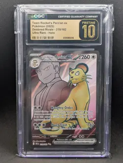 Pokemon Team Rocket's Persian ex 219/182 Destined Rivals | CGC Pristine 10 - Image 1