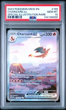 2023 POKEMON MEW EN-151 SPECIAL ILLUSTRATION RARE #199 CHARIZARD EX PSA 10 - Image 1