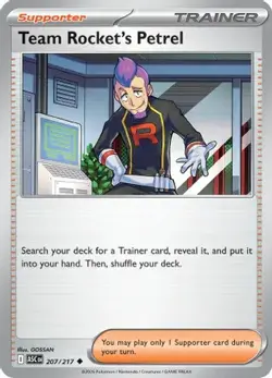 Team Rocket's Petrel 207/217 Uncommon ME: Ascended Heroes Pokemon Near Mint - Image 1