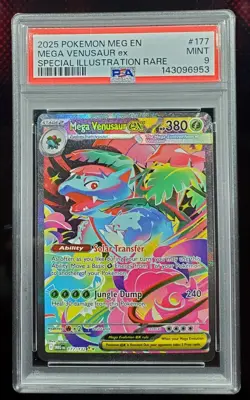 2025 Pokemon Mega Evolution #177 Mega Venusaur ex SIR PSA 9 - Image 1