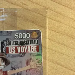 Monkey.D.Luffy One Piece US Voyage Rutgers Basketball Sealed Card and Poster - Image 4