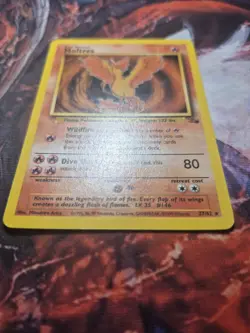Moltres 27/62 Non Holo Rare Unlimited Fossil Pokemon Card LP/MP - Image 3
