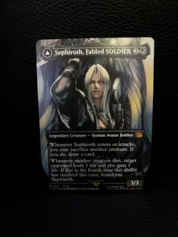 Magic the Gathering Final Fantasy Sephiroth Fabled Soldier Borderless Card - Image 2