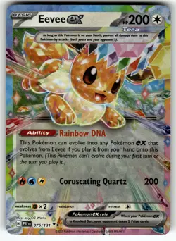 Eevee ex 075/131 SV: Prismatic Evolutions NM Pokemon Card TCG - Image 1