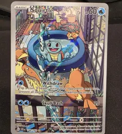 Squirtle Illustration Rare Holo 148/142 Sv07: Stellar Crown 60 HP Pokemon Card - Image 1