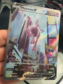 Mint Mewtwo V 030/078 Pokemon GO Holo possible 10 top Pokemon Go Chase! - Image 1