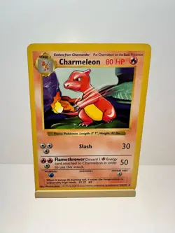 Charmeleon 24/102 Uncommon Base Set Shadowless Pokemon Lightly Played - Image 1
