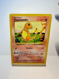 Charmander 46/102 Common Base Set Shadowless Pokemon Moderately Played - Image 1