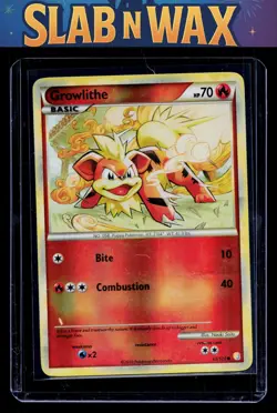 Pokemon tcg HeartGold SoulSilver Growlithe #65/123 - Image 1