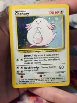 Pokemon Chansey Near Mint-NM+ 3/102 Base Set Holo 1999 WOTC - Image 5