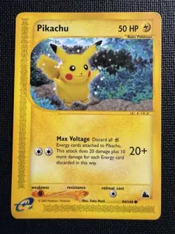 Pikachu 84/144 Skyridge Non Holo Pokemon Vintage 2003 NEAR MINT Yuka Morii - Image 1