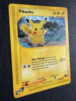 Pikachu 84/144 Skyridge Non Holo Pokemon Vintage 2003 NEAR MINT Yuka Morii - Image 2