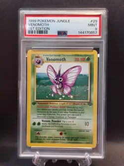 POKEMON JUNGLE VENOMOTH NON HOLO 29/64 PSA 9 MINT - Image 1