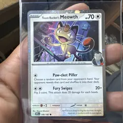 Team Rocket's Meowth 149/182 Sv10: Destined Rivals Reverse Holo Pokemon - Image 1