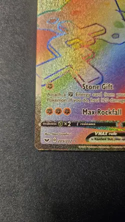 Pokemon TCG Stonjourner VMAX Secret Rainbow Rare Sword & Shield 205/202 - Image 4