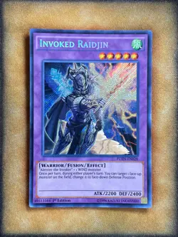 Yugioh Invoked Raidjin FUEN-EN028 Secret Rare 1st Ed LP - Image 1